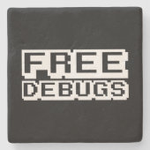 VRIJE DEBUGS STENEN ONDERZETTER (Voorkant)
