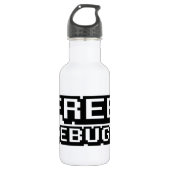 VRIJE DEBUGS WATERFLES  (Voorkant)