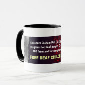 Vrije dove kinderen tegen onderdrukking mok (Voorkant links)