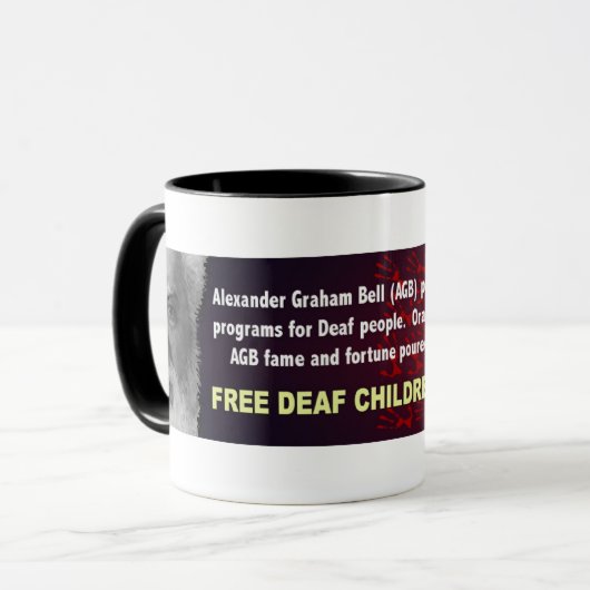 Vrije dove kinderen tegen onderdrukking mok (Voorkant links)