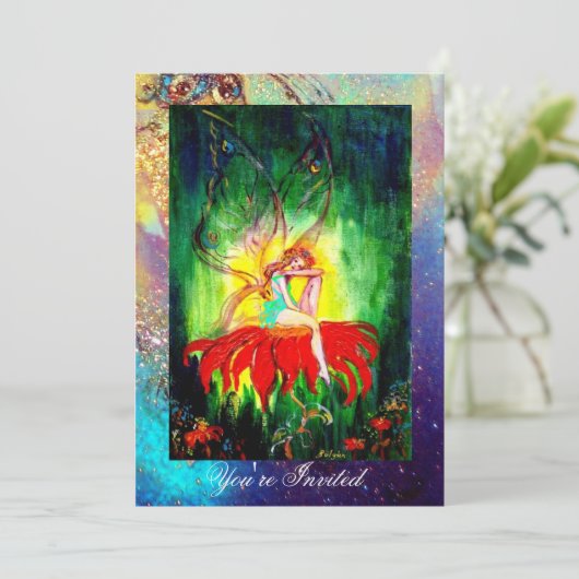 VRIJE DREAMING OP EEN RODE, blauwe, groene STROOM Kaart (Staand voorkant)