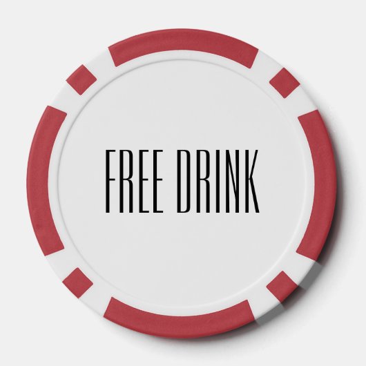 Vrije Drink Poker Chips (Achterkant)