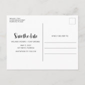 Vrije Drinken Beach Weddenschap Save the Date Aankondigingskaart (Achterkant)