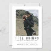 Vrije Drinken | Casual sparen de Foto van de Datum Magnetische Uitnodiging (Voorkant)