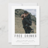 Vrije Drinken | Casual sparen de Foto van de Datum Save The Date (Voorkant)