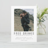 Vrije Drinken | Casual sparen de Foto van de Datum Save The Date (Staand voorkant)