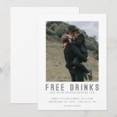 Vrije Drinken | Casual sparen de Foto van de Datum Save The Date (Voorkant / Achterkant)