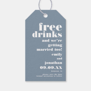 Vrije Drinken die gehuwd blauw worden sparen de Da Cadeaulabel