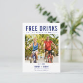 Vrije Drinken Mexico Wedding Save the Date Aankondigingskaart (Staand voorkant)
