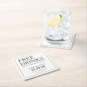 Vrije Drinken opslaan Datum Kartonnen Onderzetters (Insitu)