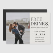 Vrije Drinken sparen de Magnet van de Datum (Voorkant / Achterkant)