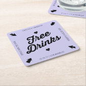 Vrije Drinken sparen het Onderzetter van de Datum (Schuin)