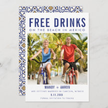 Vrije Drinken strand in Mexico Destination Wedding