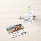 Vrije Drinken Unieke foto Opslaan Datum Kartonnen Onderzetters (Insitu)