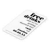 Vrije Drinken zwarte grijze bruiloft sparen de dat Magneet (Linkerzijde)