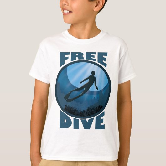 Vrije duik - de oceaan roept freediver aan t-shirt (Voorkant)