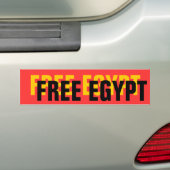 VRIJE EGYPTE BUMPERSTICKER (Op auto)