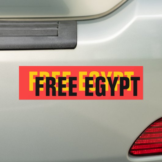 VRIJE EGYPTE BUMPERSTICKER (Op auto)