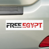 VRIJE EGYPTE BUMPERSTICKER (Op auto)