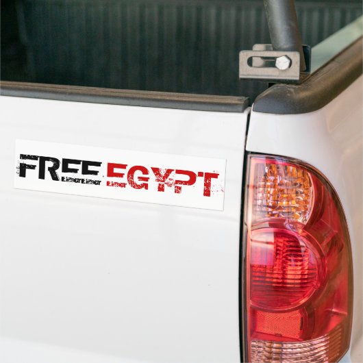 VRIJE EGYPTE BUMPERSTICKER (Op Truck)