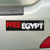 VRIJE EGYPTE BUMPERSTICKER (Op auto)