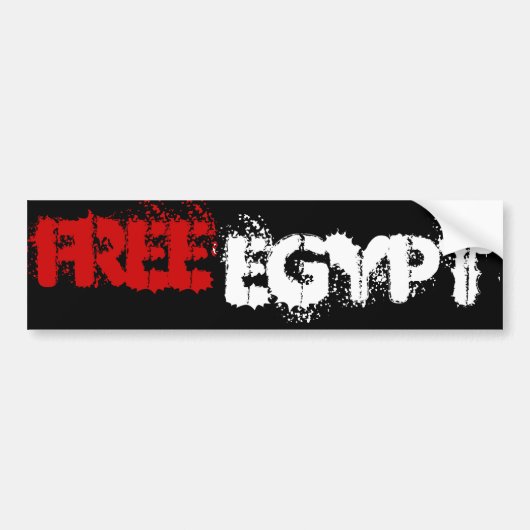 VRIJE EGYPTE BUMPERSTICKER (Voorkant)