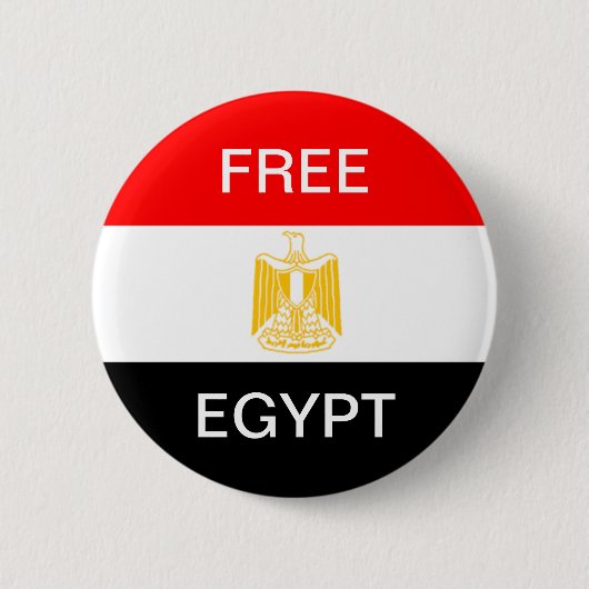 VRIJE EGYPTE RONDE BUTTON 5,7 CM (Voorkant)
