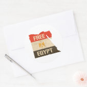 VRIJE EGYPTE RONDE STICKER (Envelop)