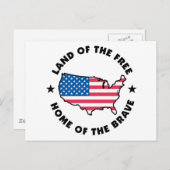 Vrije en Brave Briefkaart (Voorkant / Achterkant)