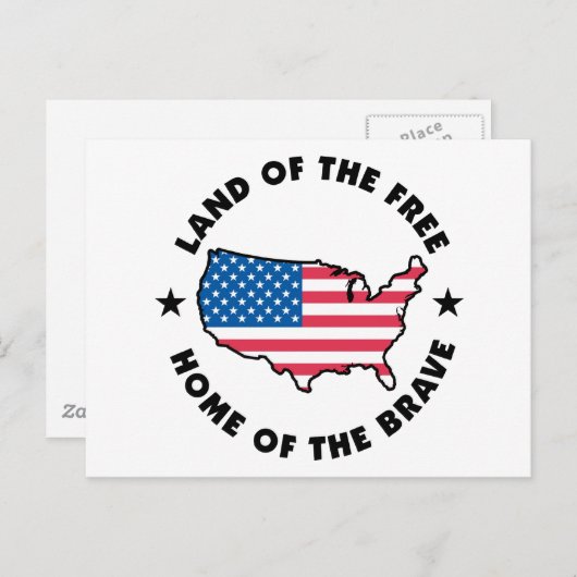 Vrije en Brave Briefkaart (Voorkant / Achterkant)