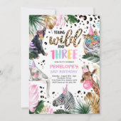 Vrije en drie luipaarden Safari Animals Kaart (Voorkant)