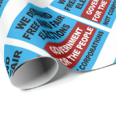 Vrije en eerlijke verkiezingen cadeaupapier (Rol Hoek)