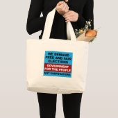 Vrije en eerlijke verkiezingen grote tote bag (Voorkant (product))