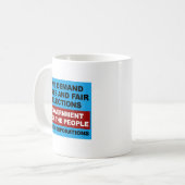 Vrije en eerlijke verkiezingen koffiemok (Voorkant links)