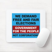 Vrije en Eerlijke Verkiezingen Muismat (Met muis)