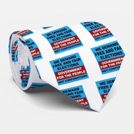 Vrije en eerlijke verkiezingen stropdas (Opgerold)