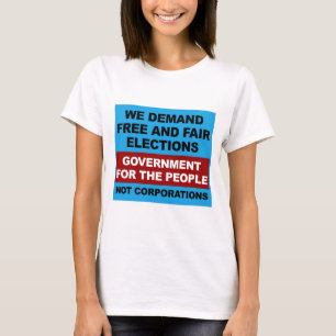 Vrije en eerlijke verkiezingen t-shirt