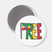 Vrije Ethiopië Magneet (Voorkant / Achterkant)