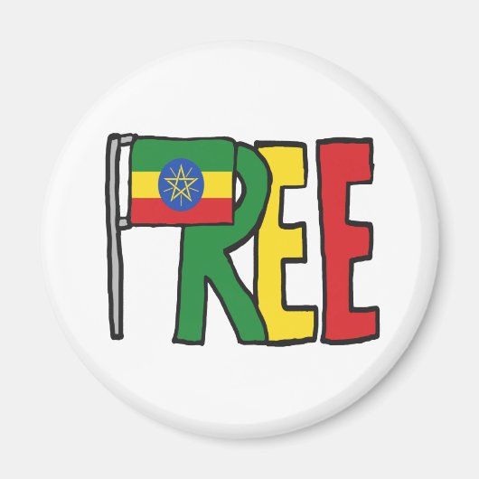 Vrije Ethiopië Magneet (Voorkant)