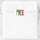 Vrije Ethiopië Ronde Sticker (Tas)