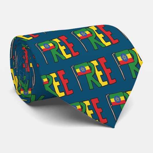 Vrije Ethiopië Stropdas (Opgerold)