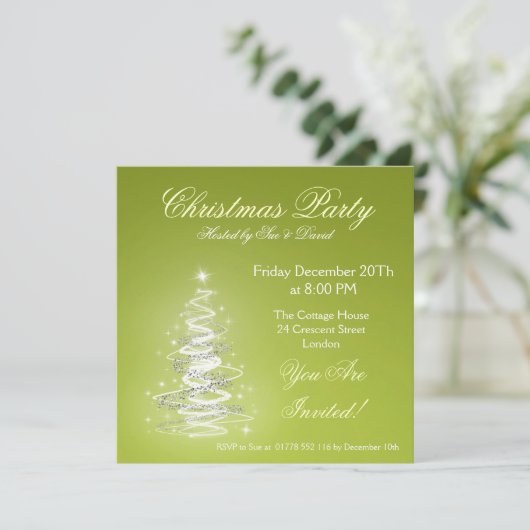 Vrije feestdag met kerstboom kaart (Staand voorkant)