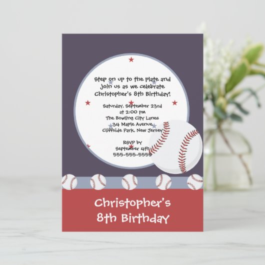 Vrije feestdag voor honkbaljongens kaart (Staand voorkant)