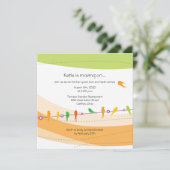 Vrije feestelijke uitnodiging (Staand voorkant)