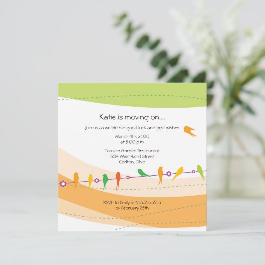 Vrije feestelijke uitnodiging (Staand voorkant)