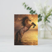 Vrije fok van wilde paarden briefkaart (Staand voorkant)