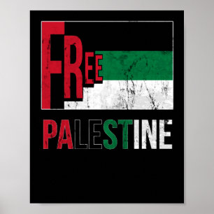 Vrije Gaza Palestijnse vlag Arabisch Poster