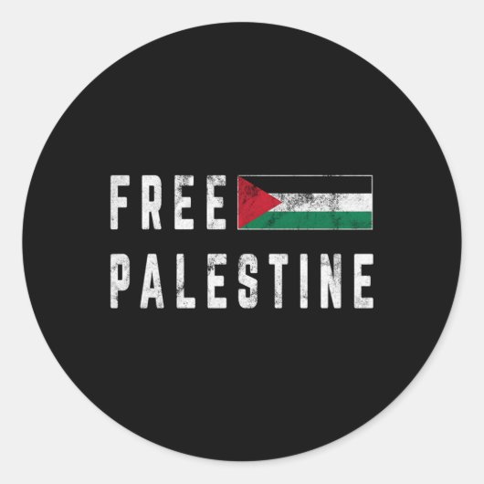 Vrije Gaza Palestijnse vlag Arabisch Ronde Sticker (Voorkant)