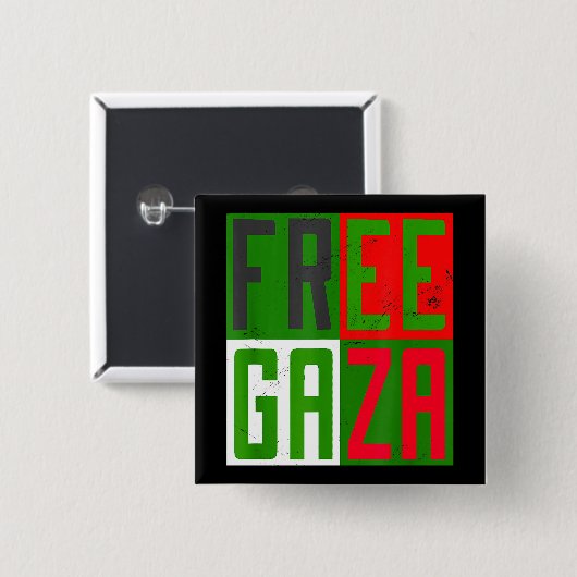 Vrije Gaza Palestina Genocide Vrijheid Vierkante Button 5,1 Cm (Voorkant /achterkant)