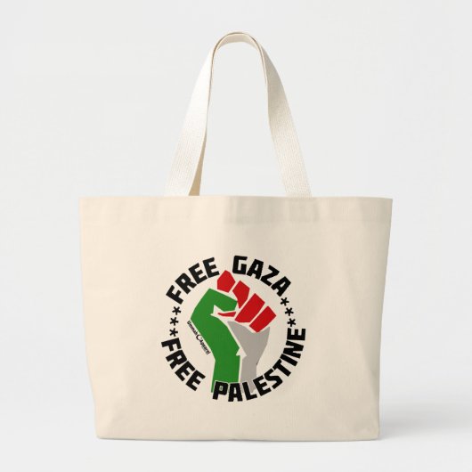 vrije gaza palestine grote tote bag (Voorkant)